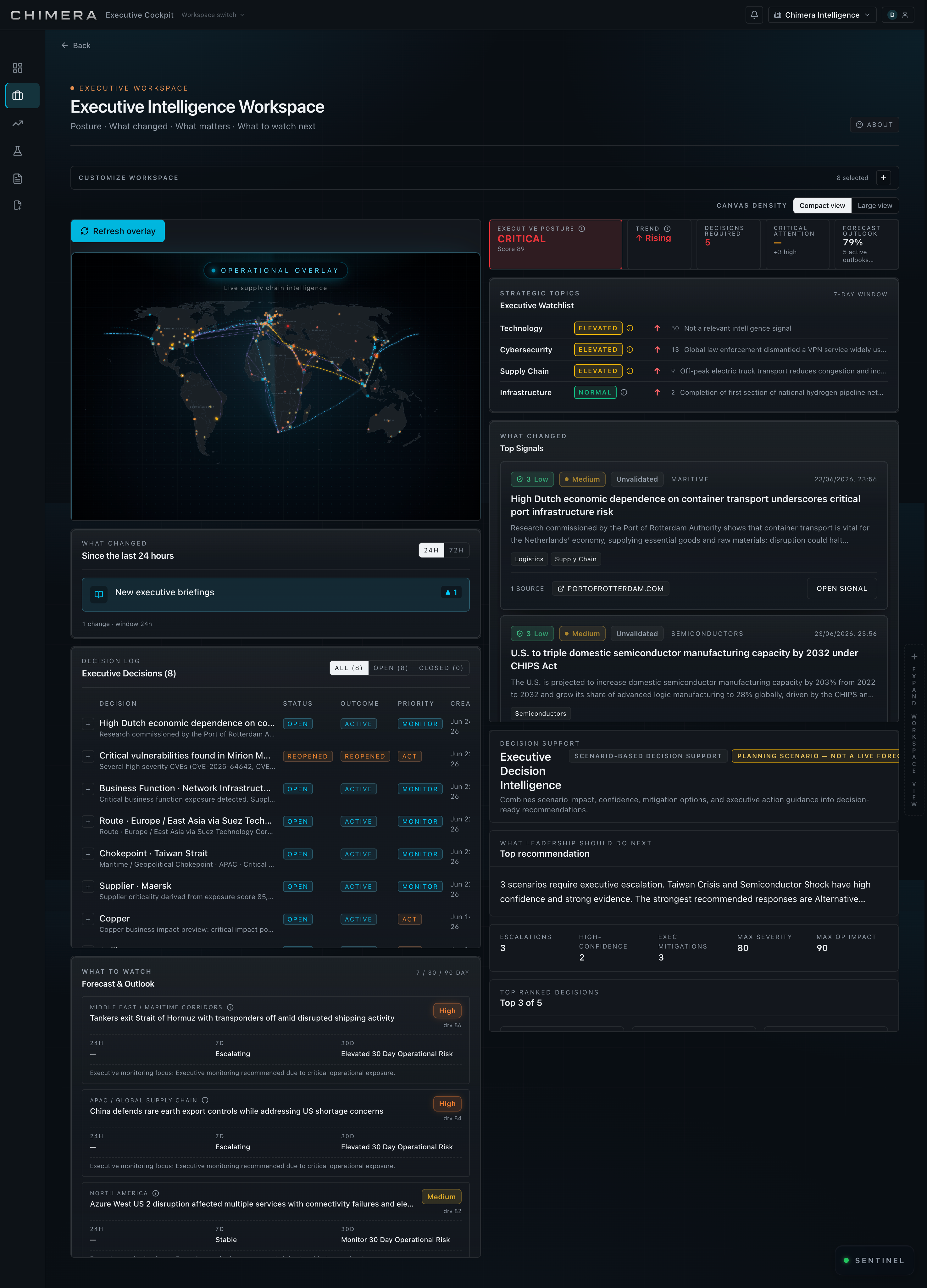 Executive Intelligence interface preview